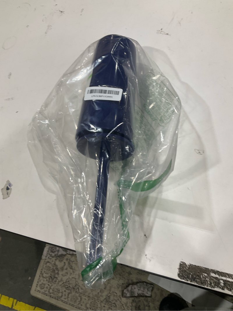 Condition photo showing As Is for mDesign Slim Plastic Toilet Bowl Brush and Holder Set, Modern Compact Storage Organizer Cleaner Scrubber for Toilet - Heavy Duty Cleaning Plunger for Bathroom, Aura Collection - Navy Blue