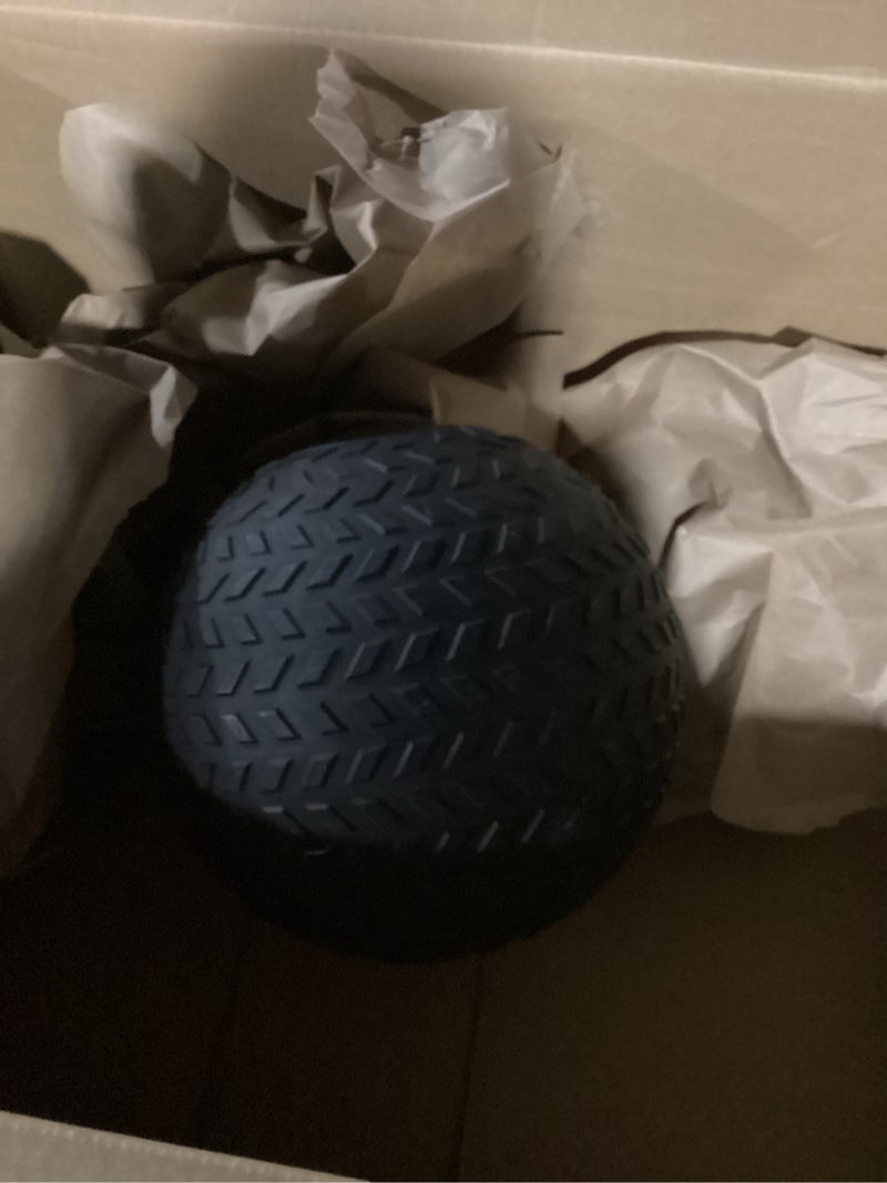 Condition photo showing As Is for ProsourceFit Slam Medicine Balls Tread Textured Grip Dead Weight Balls for Cross Training, Strength and Conditioning Exercises, Cardio and Core Workouts Classic - Black 20 LB