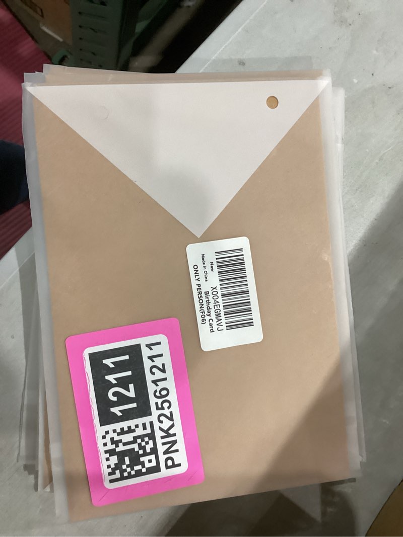 Condition photo showing New/Like New for Hqulpr Funny Happy Birthday Cards for Sister & & Mom & Brother & Men & & Women, Best Firend, Greeting Card=7in x 5in(Folded), Envelope = 7.5in x 5.5in F-6-ONLY PERSON