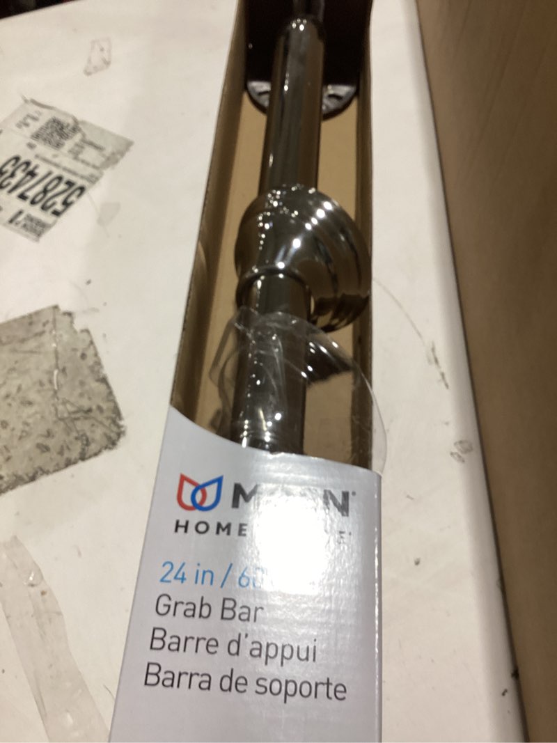 Condition photo showing Good Condition for moen home care bathroom safety 24 inch stainless steel handicap grab bar for bathtub and shower, heavy duty handle, elderly assistance product with concealed screws, 8724 stainless steel 24 inch grab bar, 32 in