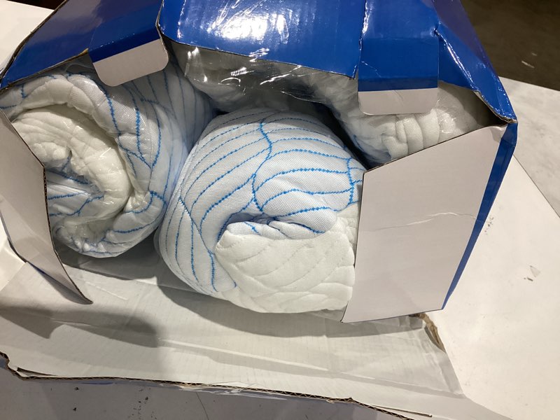 Condition photo showing Good Condition for wishsmile cooling king size pillows, pillow king size set of 2 shredded memory foam, cool cold for sleeping with zipper, adjustable firmness to hot, side, back and stomach sleepers, 2 pack, 20x36 cooling blue cover king (pack of 2)