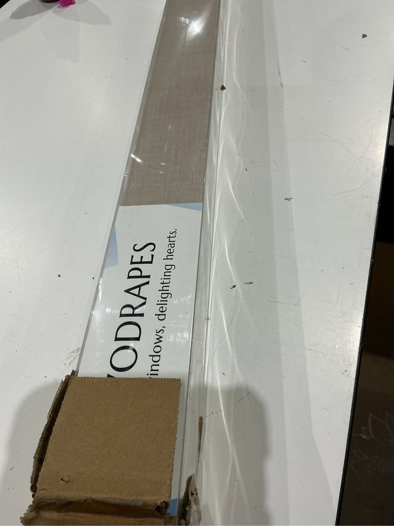 Condition photo showing Good Condition for beige cordless roller shades blackout blinds for french door room darkening rolled up shades with spring system, uv protection window shades blinds for bedroom home and office 15" w x 64" h, oatmeal oatmeal 15"w x 64"h