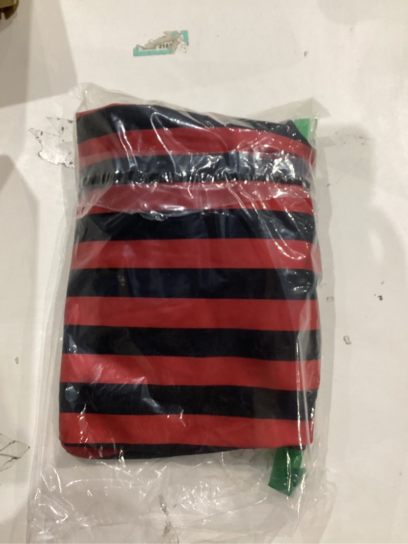 Condition photo showing Good Condition for wishu medieval ankle banded pirate pants boys, kids renaissance viking pirate costume, halloween cosplay striped trousers 4-5t black-red