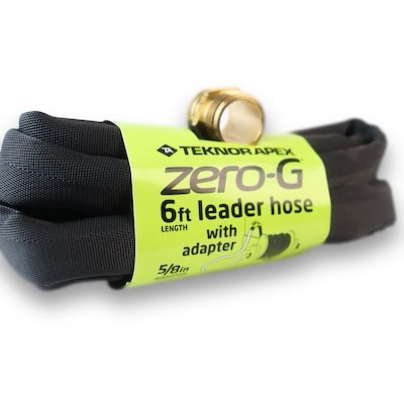 zero-g with adaptor 5/8-in x 6-ft premium -duty kink free woven gray leader hose