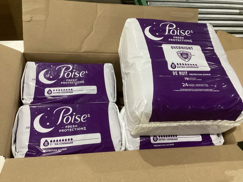 Condition photo showing New/Like New for Poise Incontinence Bladder Control Pads Overnight Fresh Protection Ultimate Absorbency - 96ct