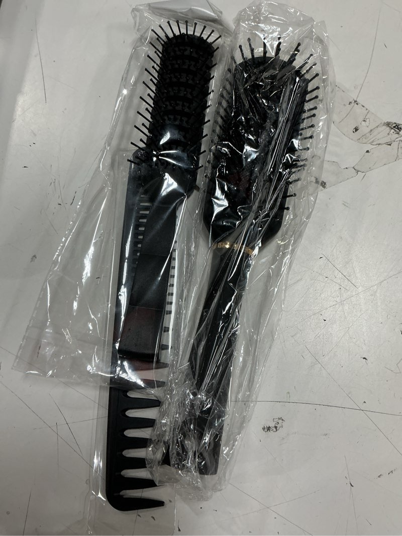 Condition photo showing New/Like New for DUAIU Hair Brush Set, 5 PCS Paddle Brush and Hair Comb for Men Women, Paddle Detangling Brush Vented Brush Wide Tooth Comb for Curls Straight Thick Fine Wet or Dry Hair Care Styling