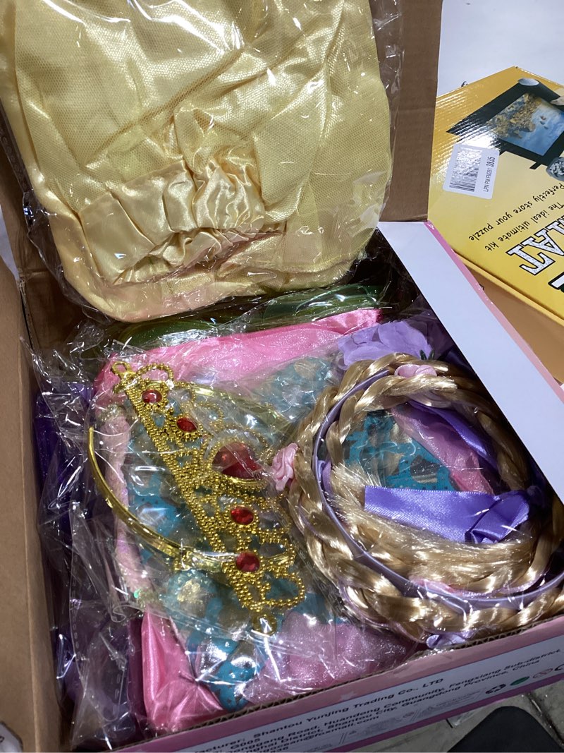 Condition photo showing New/Like New for Princess Dress Up for Girls, Dress Up Clothes for Toddler Girls Set, Princess Toys Christmas Halloween Birthday Gifts for 3 4 5 6 7 8 Little Girl Pink