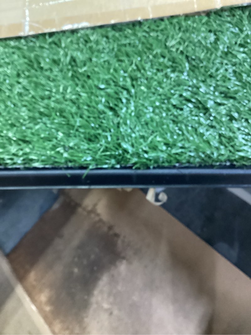Condition photo showing Good Condition for PETMAKER Artificial Grass Puppy Pee Pad with Tray, Reusable Dog Potty Training Mat for Indoor & Outdoor Use, Easy Clean Artificial Turf Surface for Dogs and Small Pets, Fake Grass Potty Small 4-Layer System