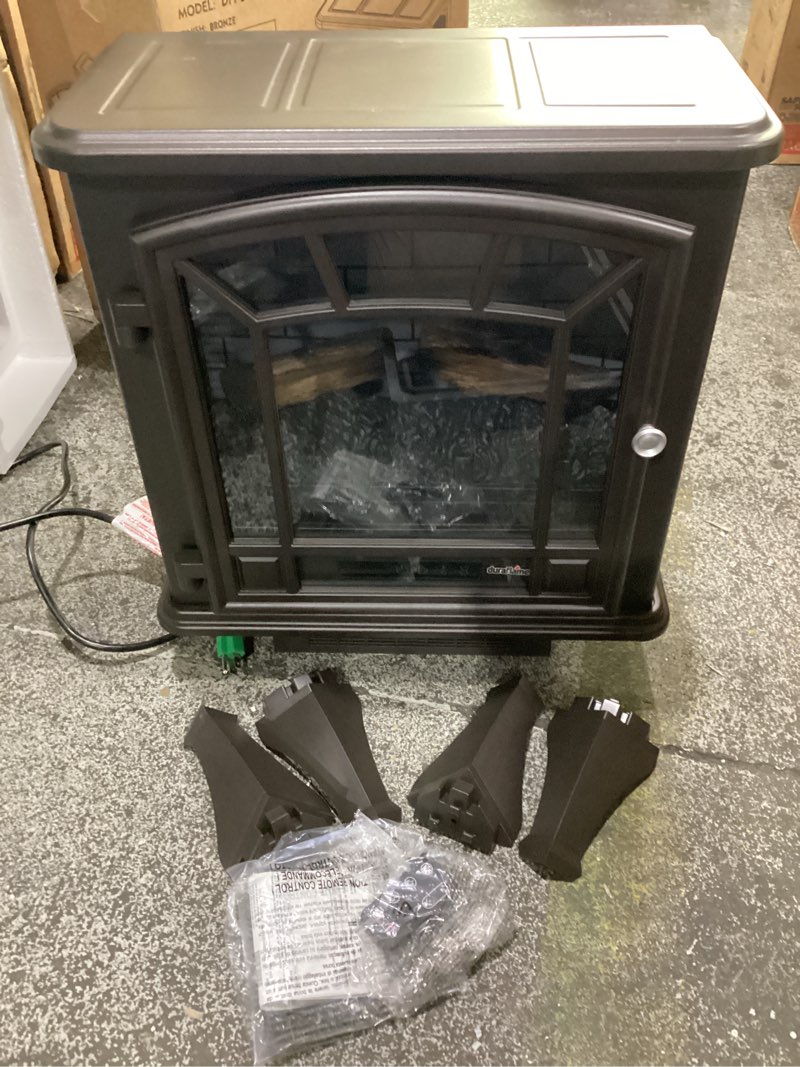 Condition photo showing New/Like New for **not tested**  duraflame infrared quartz electric stove heater - dfi-591-02 - bronze