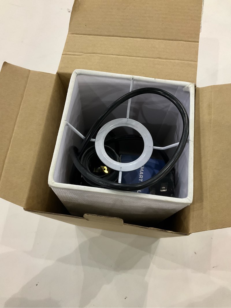 Condition photo showing New/Like New for cozoo Bluetooth/WiFi RGB & USB Bedside Table Lamp with 3 USB Charging Ports and 2 Outlets Power Strip, LED Light Bulb Dimmable, Music Sync RGB Color Changing Light for Party Home/Bedroom/Living Room RGB - White Shade