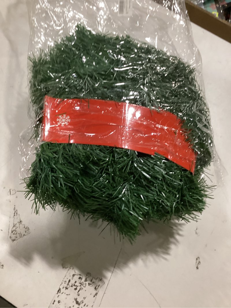 Condition photo showing Good Condition for Christmas Garland for Outdoor/Indoor Decoration, Soft Greenery Artificial Garland Decorations, Non-lit Green Xmas Garlands Perfect for Party Home Garden and Holiday Festival Decor, 50 Feet 2 Pack