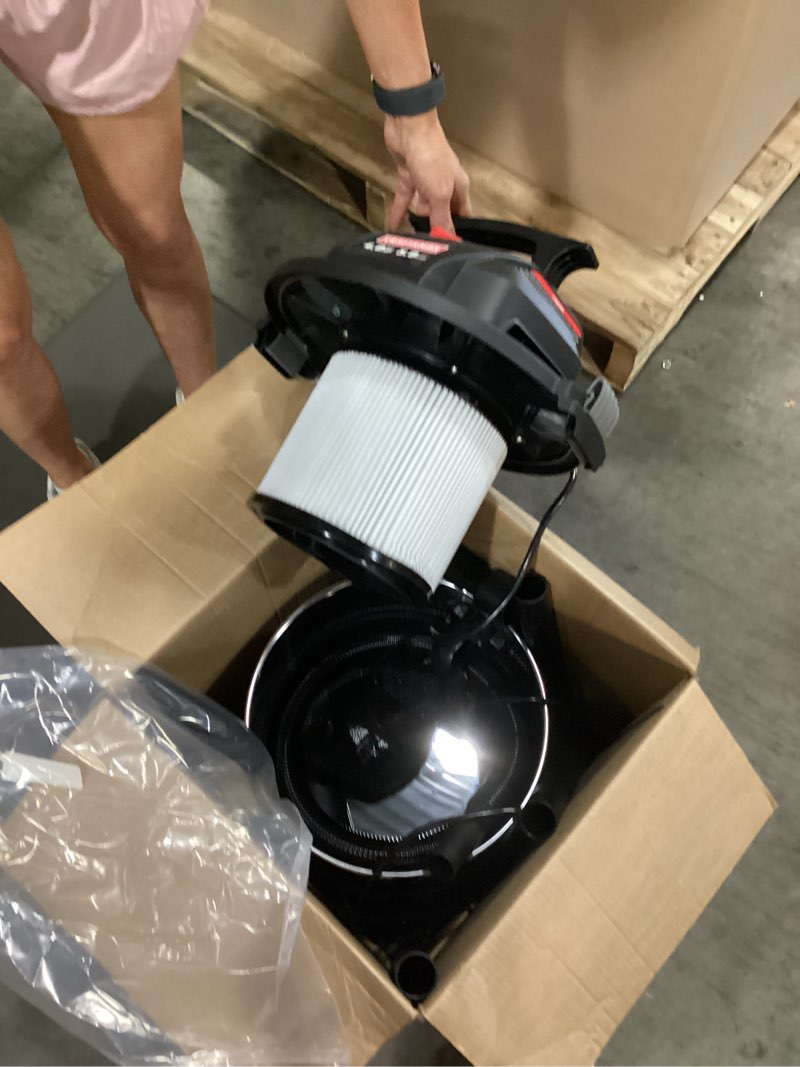 Condition photo showing Good Condition for craftsman 5-gallon 4-hp corded wet/dry shop vacuum with accessories included