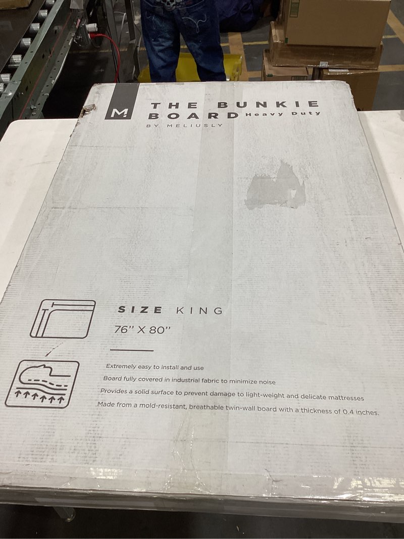 Condition photo showing New/Like New for Bunkie Board King 76x80'' for Bed: Breathable & Moisture Resistant Bed Boards for Under Mattresses - Heavy Duty Low Profile Mattresses Support King Box Spring Board, Noise Minimizing King (76x80'')
