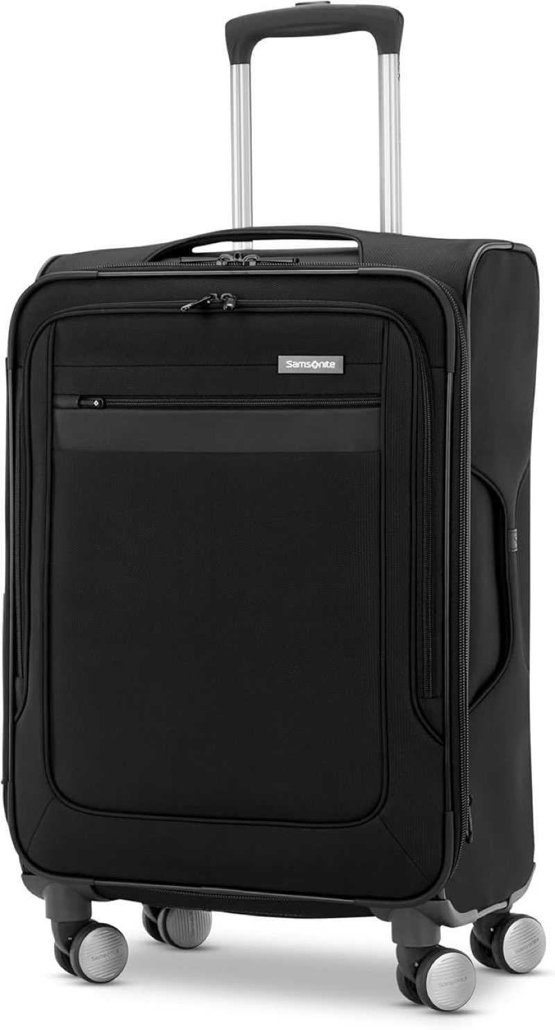 samsonite ascella 3.0 softside expandable luggage with spinner wheels, co exp spinner, black