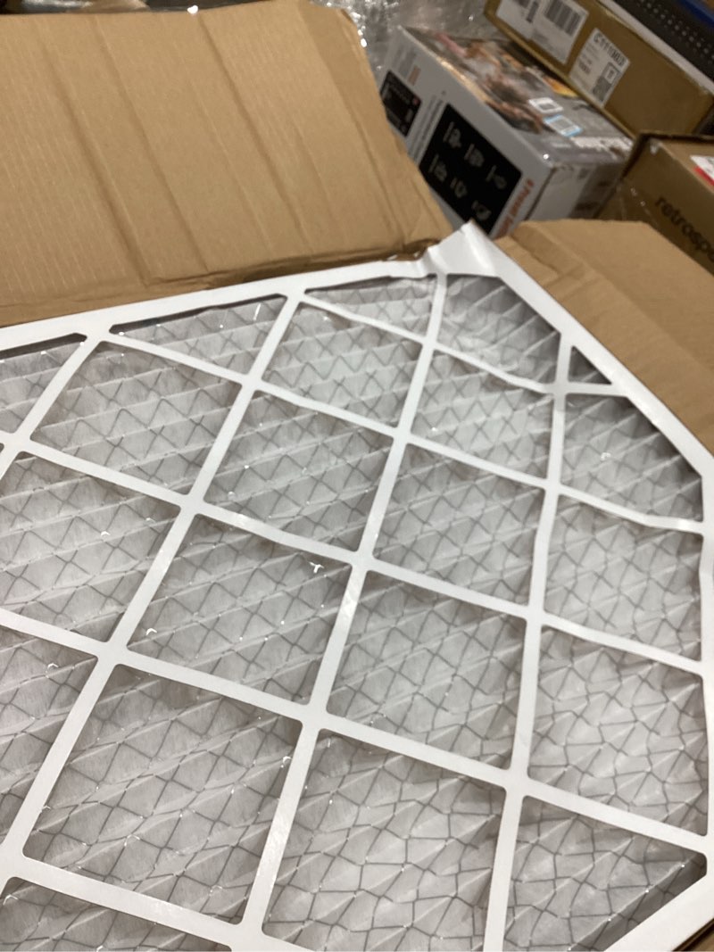 Condition photo showing As Is for aerostar 21.5x23.3125x1 merv 8-6 count - high efficiency pleated hvac, furnace & air conditioner filters - removes dust, lint, mold & allergy-causing pollen 21 1/2 x 23 5/16 x 1 filter