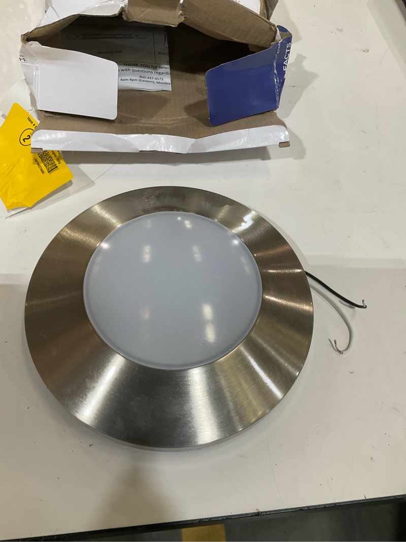  progress lighting 5cct 7.5-in brushed nickel indoor 1 -light led tunable white flush