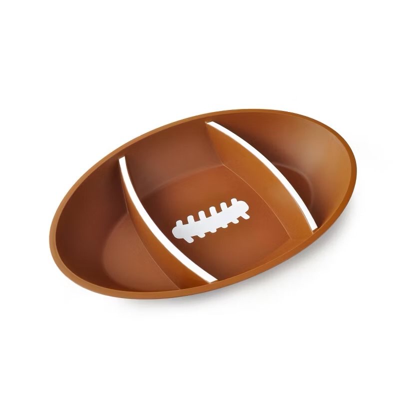  Assorted of Divider Snack Tray Round Platters Soccer Ball - Bullseye's Playground (case of 24 pcs) 