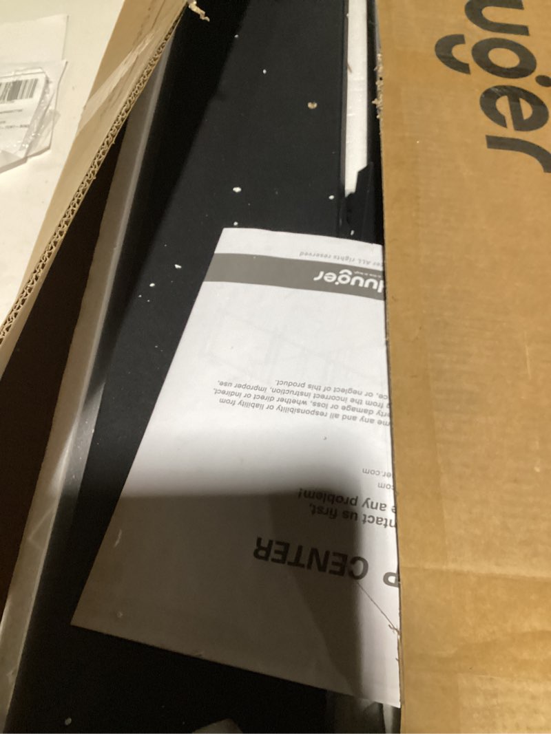 Condition photo showing As Is for Huuger Narrow Sofa Table with 2 Power Outlets, 110.2-157.5 Inch Adjustable Length, Behind The Couch Table with USB-C Port, Long Entryway Console Table, Anti-tip Kit, for Living Room, Grey Charcoal Gray 110.2-”157.5”W x 29.5H“