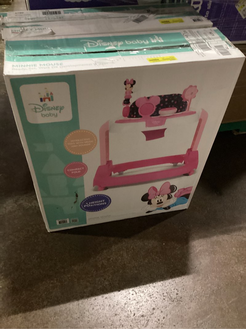 Condition photo showing New/Like New for disney baby minne mouse delux development walker