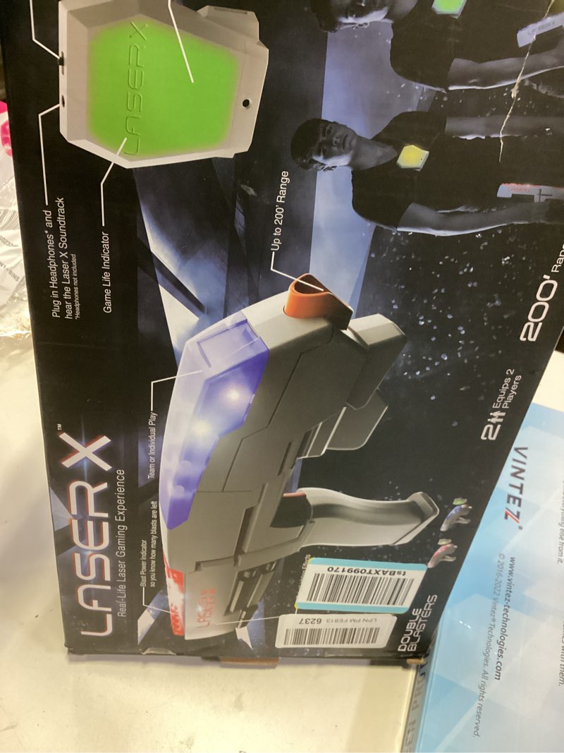 Condition photo showing Good Condition for LASER X The Original Two Player Laser Tag Gaming Set, Blasters & Vest Sensors, Ages 6+
