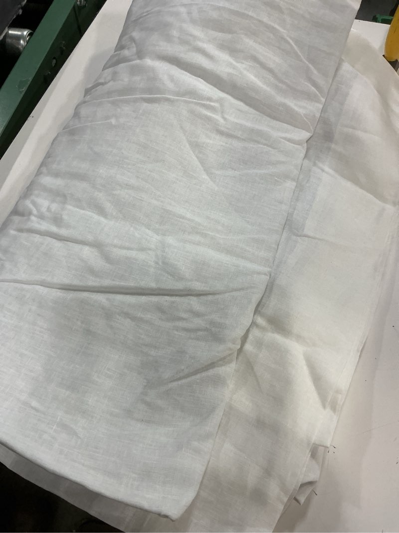 Condition photo showing Good Condition for quince, european linen true blackout curtain ,single panel /96x96inch /white