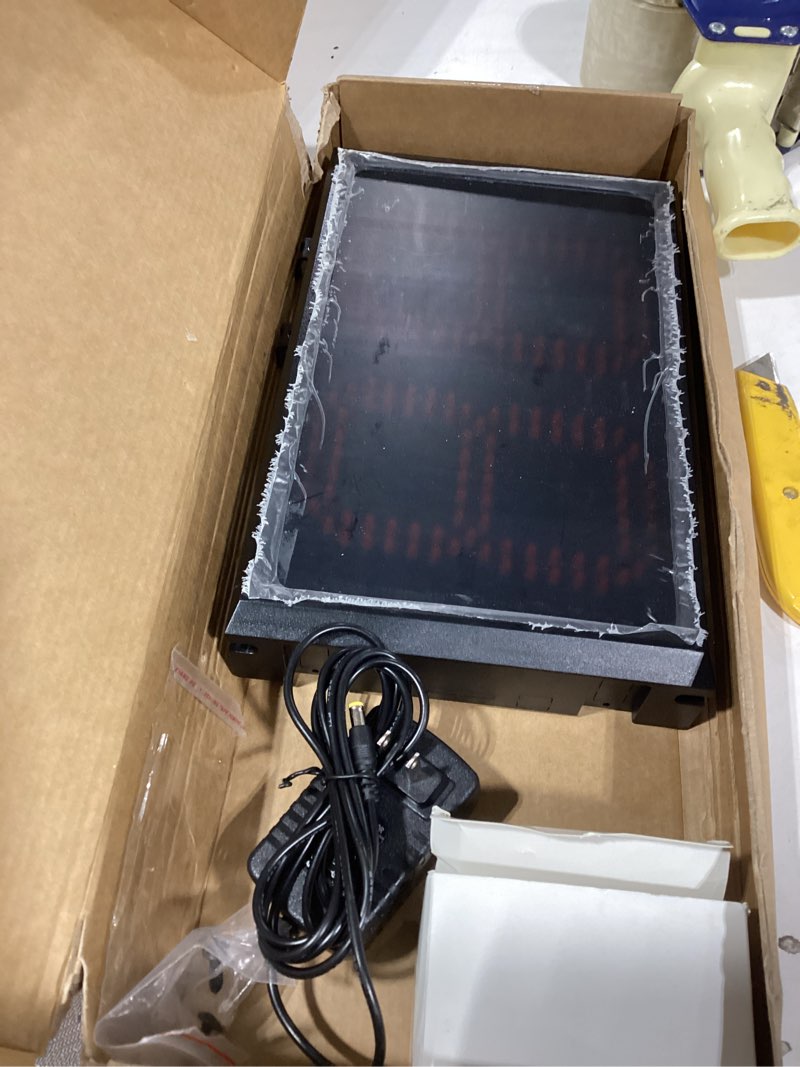 Condition photo showing As Is for similar product electronic basketball scoreboard with buzzer, digital scoreboard with remote,portable score keeper battery powered score board for sports games 11digits