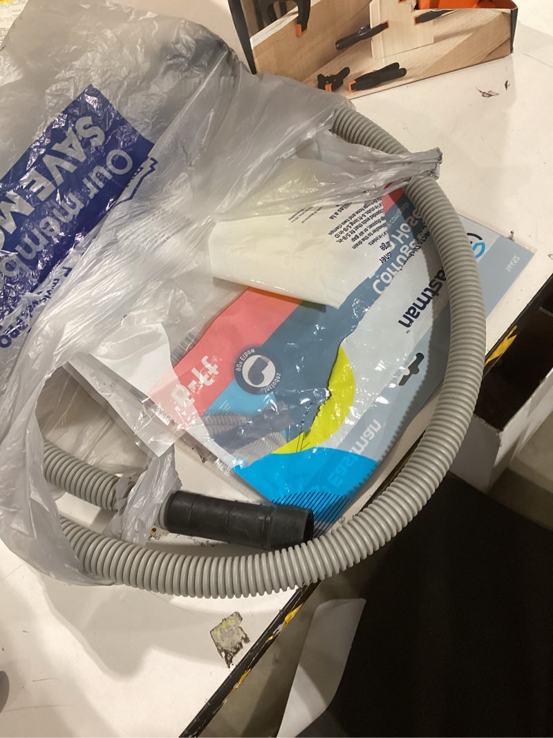 Condition photo showing As Is for eastman 6-ft 5/8, 7/8, or 1 -in od inlet x 5/8 -in od outlet polypropylene dishwasher drain hose