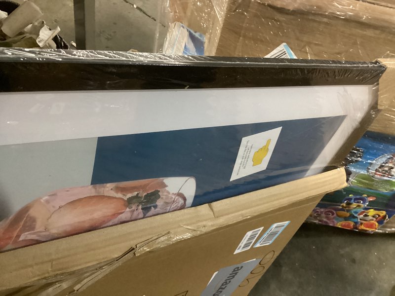 Condition photo showing New/Like New for similar strawberry glass 24x24 frame black, display picture 20x20 with mat or 24x24 without mat, photo poster picture frame wall mounting home decor, 1-pcs 24x24 black-1pcs