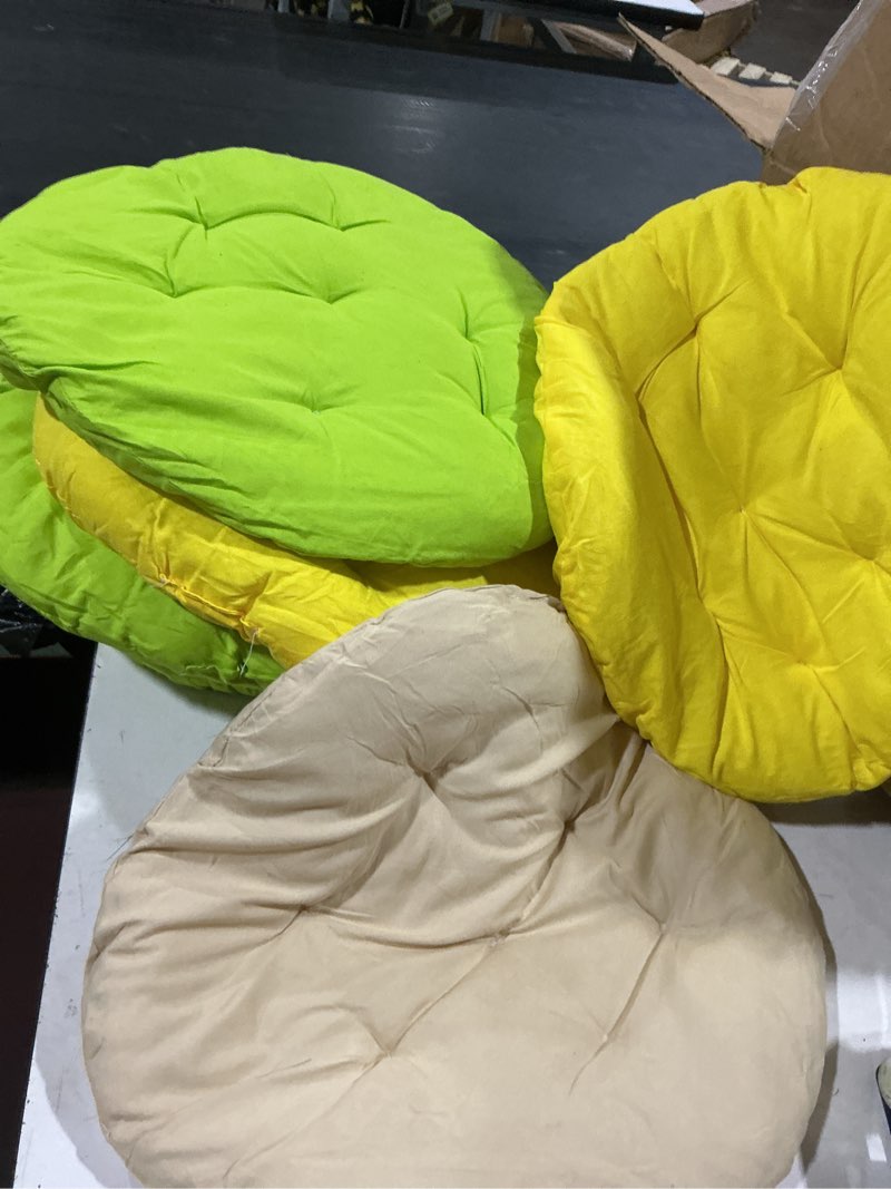Condition photo showing As Is for (24 pieces) srhwbf papasan - thick outdoor papasan chair cushion, egg seat cushion, waterproof, for indoor and outdoor use