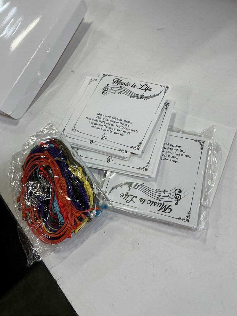 Condition photo showing As Is for tondiamo music gifts note bracelets with greeting cards graduation music party favors for musical lovers multicolor 48