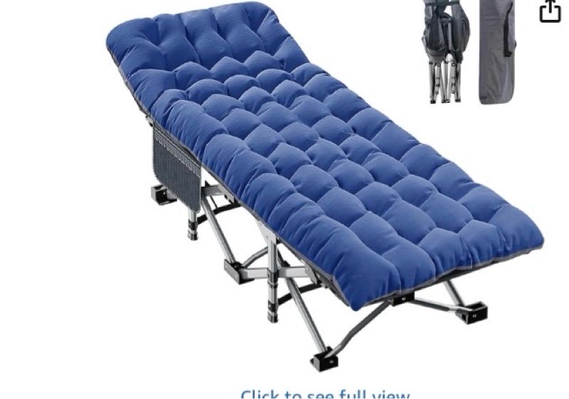 aboron xxl camping cot for adults 900lbs - 78"×32" oversized folding bed with mattress pad, heavy du