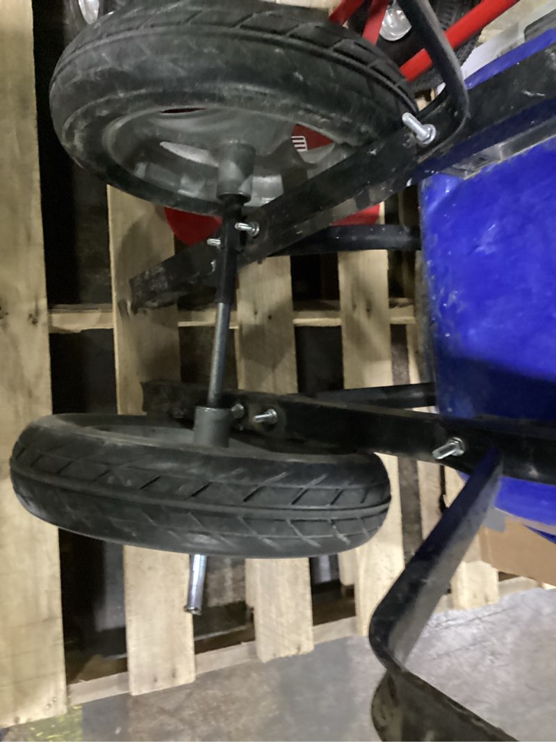 Condition photo showing As Is for kobalt 7-cu ft 2 wheel steel push wheelbarrow flat-free tire