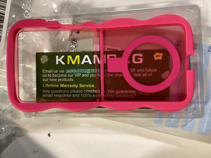 Condition photo showing Good Condition for KMAMBAG [Magnetic Stand & Wave Frame] Case for Samsung Galaxy Z Flip 7 [Fit for MagSafe] [Military Drop Protective] Not Yellowing Translucent Z Flip 7 Phone Ring Cover for Women Men 6.9" Hot Pink Galaxy Z Flip 7 Hot Pink