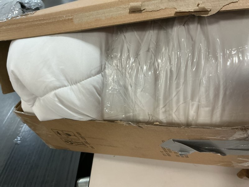 Condition photo showing As Is for DUMOS King Size Ultra Soft Mattress Topper, Viscose Derived from Bamboo, Thick Pillow Top Mattress P