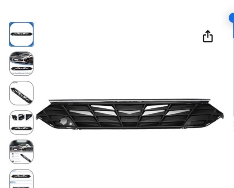 x autohaux front upper hood bumper grille grill for hyundai elantra 2021-2022 front upper bumper kidney grille grill not with hole blac