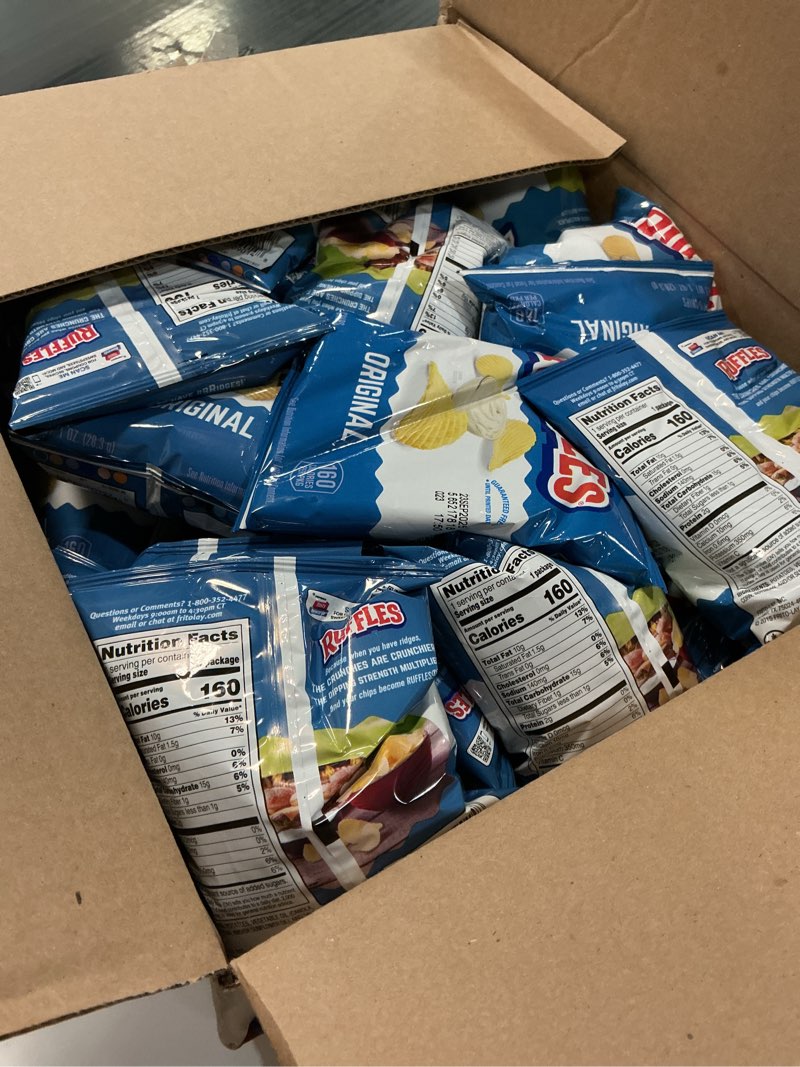 Condition photo showing Good Condition for (Used by Sep / 23 / 2025 ) Ruffles Original Potato Chips, 1 Ounce (Pack of 40)