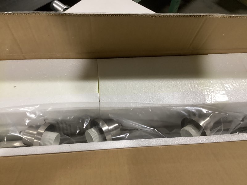 Condition photo showing New/Like New for 6-Lights Track Lighting Ceiling, Ceiling Spotlight Fixtures Brushed Nickel Bathroom Vanity Lighting with Opal White Glass, E26 Bulb Base