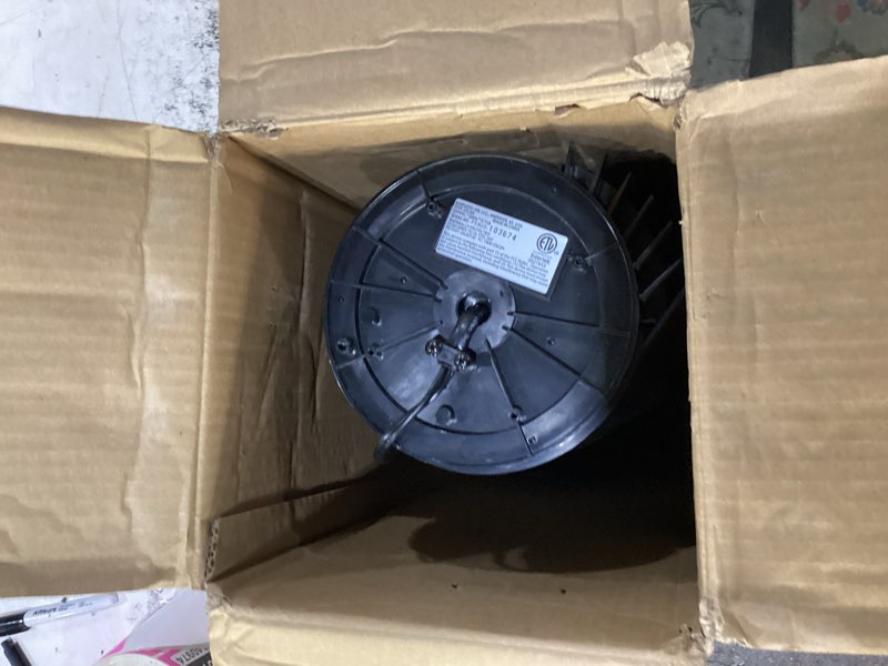 Condition photo showing As Is for vornado osc84 41" whole room oscillating tower fan, remote control, 70-degree oscillation, quiet operation, 4 speed settings, 8-hour timer, powerful air circulation, black