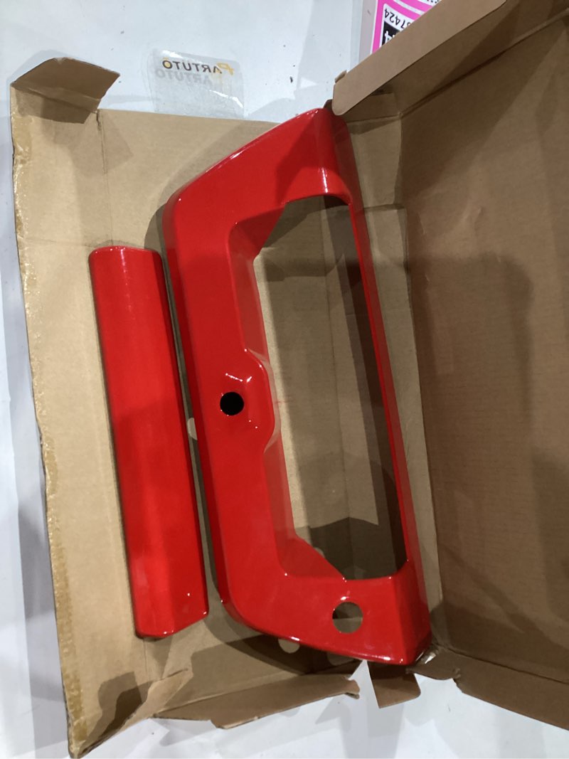 Condition photo showing Good Condition for Exterior Door Handle Cover Trim Tailgate Door Handle Cover for Ford F150 2015-2020 Red ABS 1 Set