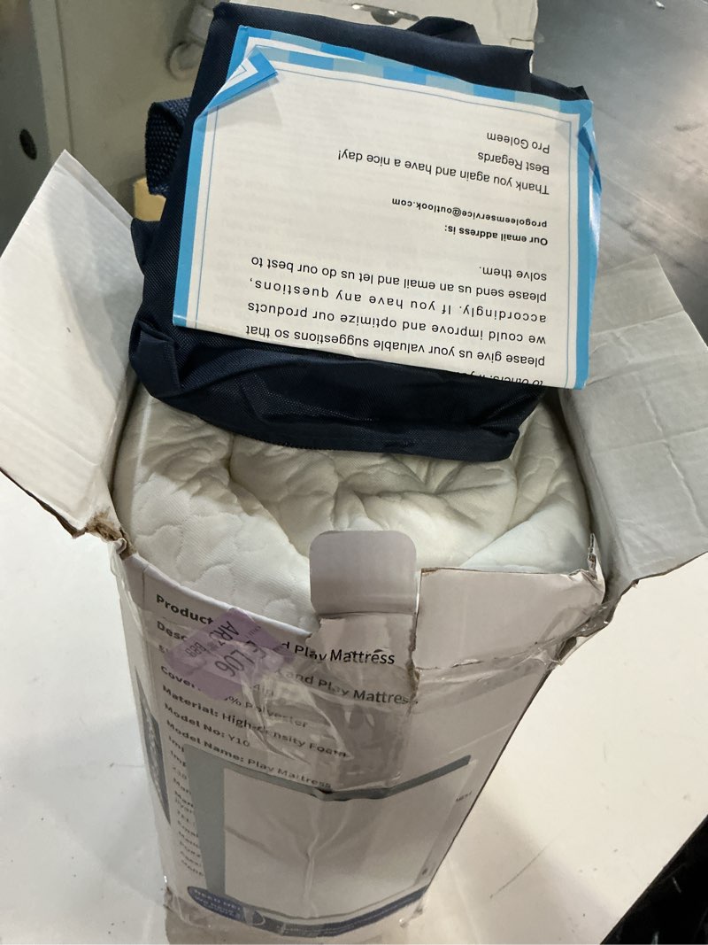Condition photo showing Good Condition for pro goleem pack and play mattress (38"x26"), waterproof pack n play mattress pad with carry bag, firm playard mattress with soft cover, for babies and toddlers