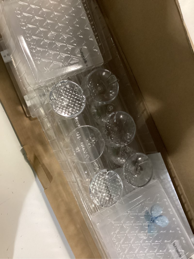 Condition photo showing As Is for yallove clear acrylic tabletop balloon stand kit, 23.6 inch 10 pack balloon stick holder with base for centerpiece party decoration (balloons not included)