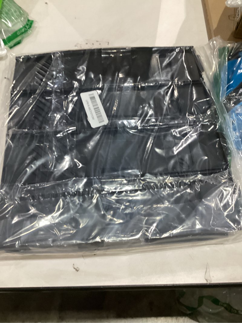 Condition photo showing As Is for Ysenchan Plastic Magazine File Holder & Desk Organizer, 4 Vertical Compartments File Folder Organizer for Office Classroom Organization, Coloring Book Storage with Sturdy Binder Accessories(Black)