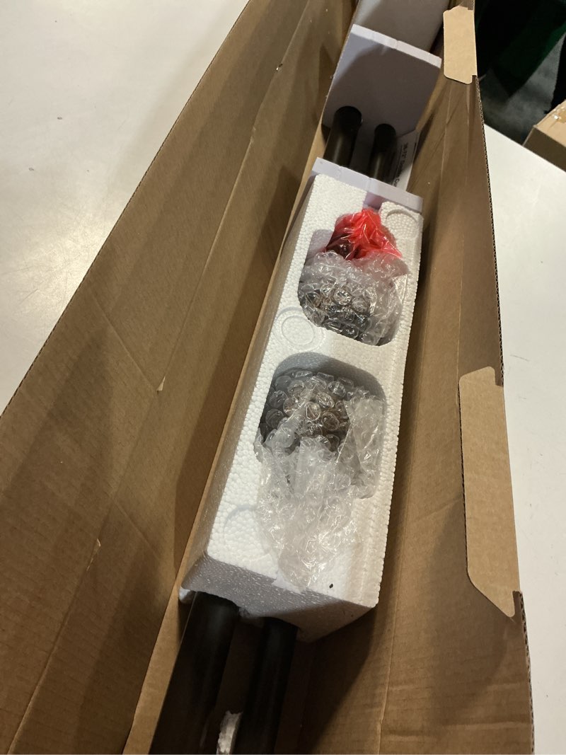 Condition photo showing Good Condition for 1 Inch Double Curtain Rods 36 to 72 Inches(3-6 ft) Bronze Drapery Rods for Windows 24 to 68 Inches, Telescoping Dual Curtain Rod with Woven Leaf Finials