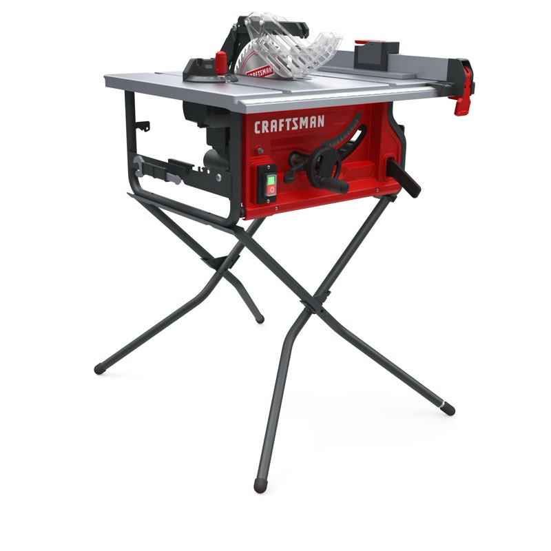 craftsman 10.0-in 15.0 -amp 120.0 -volt portable jobsite table saw with folding stand