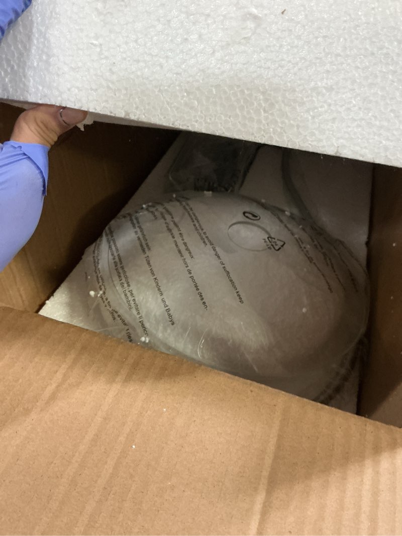 Condition photo showing Good Condition for Simple Designs LT1188-ABS 22.5" Winding Arched Modern Table Lamp with Glass-Topped Open Cage Shade, for Living Room, Bedroom, Office, Antique Brass