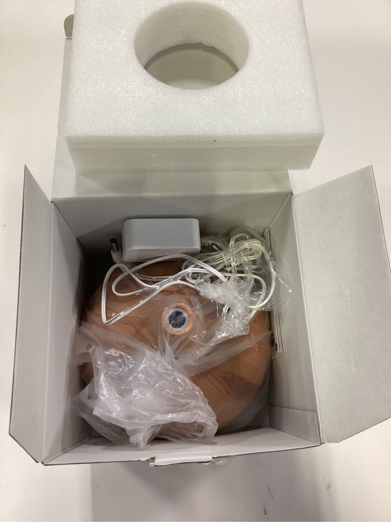 Condition photo showing As Is for InnoGear Aromatherapy Diffuser & 10 Essential Oils Set, 400ml Diffuser Ultrasonic Diffuser Cool Mist Humidifier with 4 Timers 7 Colors Light Waterless Auto Off for Large Room Office, Yellow Wood Grain