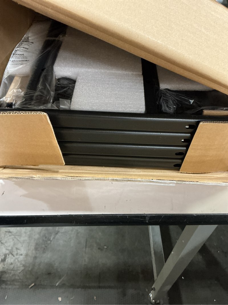 Condition photo showing Good Condition for Zinus Rumi 14in Queen Metal Bed Frame, Quick Assembly SmartBase® Mattress Foundation, Heavy Duty Sturdy Steel with No Box Spring Needed, Eco-Friendly Packaging, Black Black Queen Basic Assembly