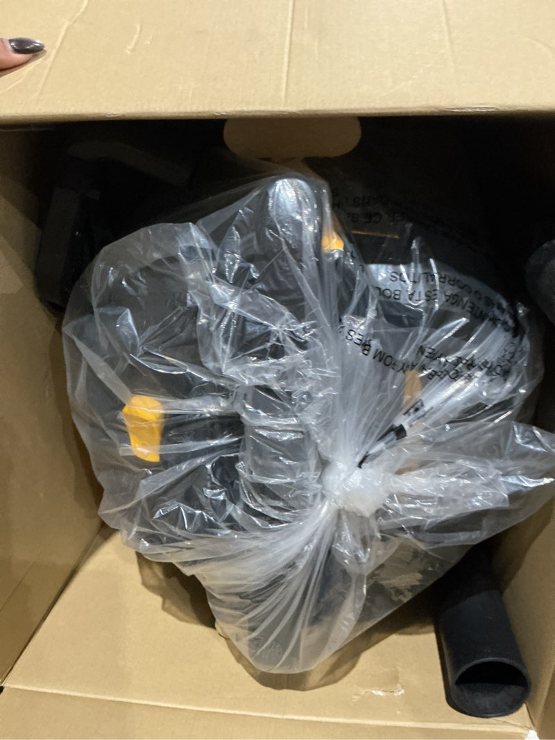 Condition photo showing As Is for dewalt stealthsonic quiet 12-gallon 5.5-hp corded wet/dry shop vacuum with accessories included