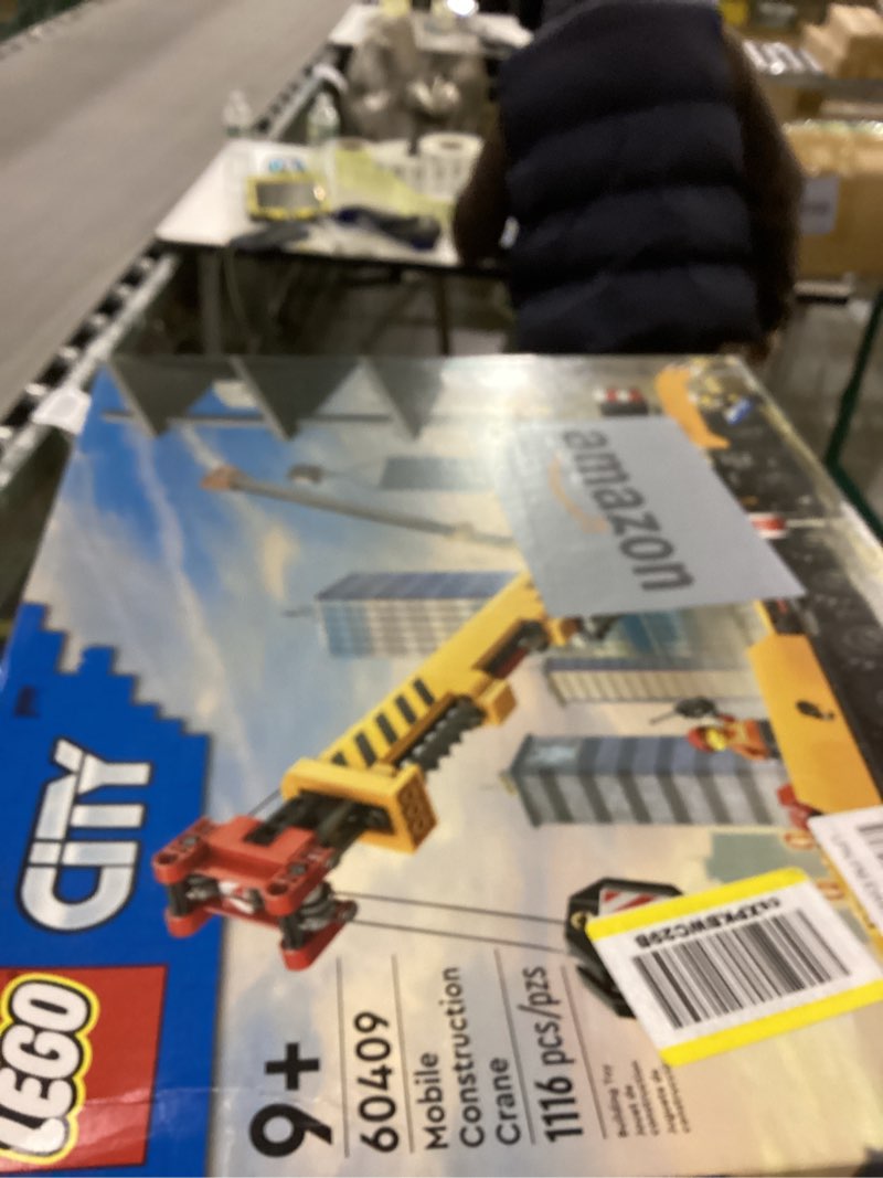 Condition photo showing New/Like New for LEGO City Yellow Mobile Construction Crane Toy Set for Boys and Girls, Long Extendable Boom and 4 Worker Minifigures Included for Imaginative Role Play, Construction Toy Birthday Gift for Kids, 60409