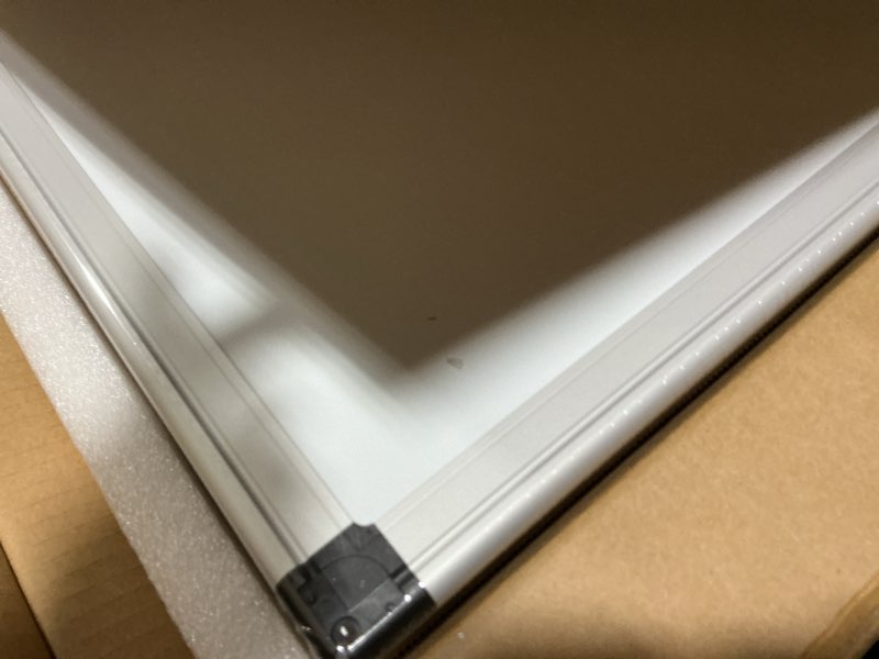 Condition photo showing Good Condition for VUSIGN Magnetic Whiteboard for Wall, 36" x 24" Hanging Whiteboards for Office, School, Home, Includes Eraser, Markers, Magnets, Pen Tray, Silver Aluminum Frame